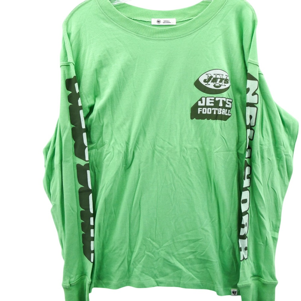 '47 Brand Shirt Womens Small New York Jets Green Long Sleeve NFL Team Apparel
